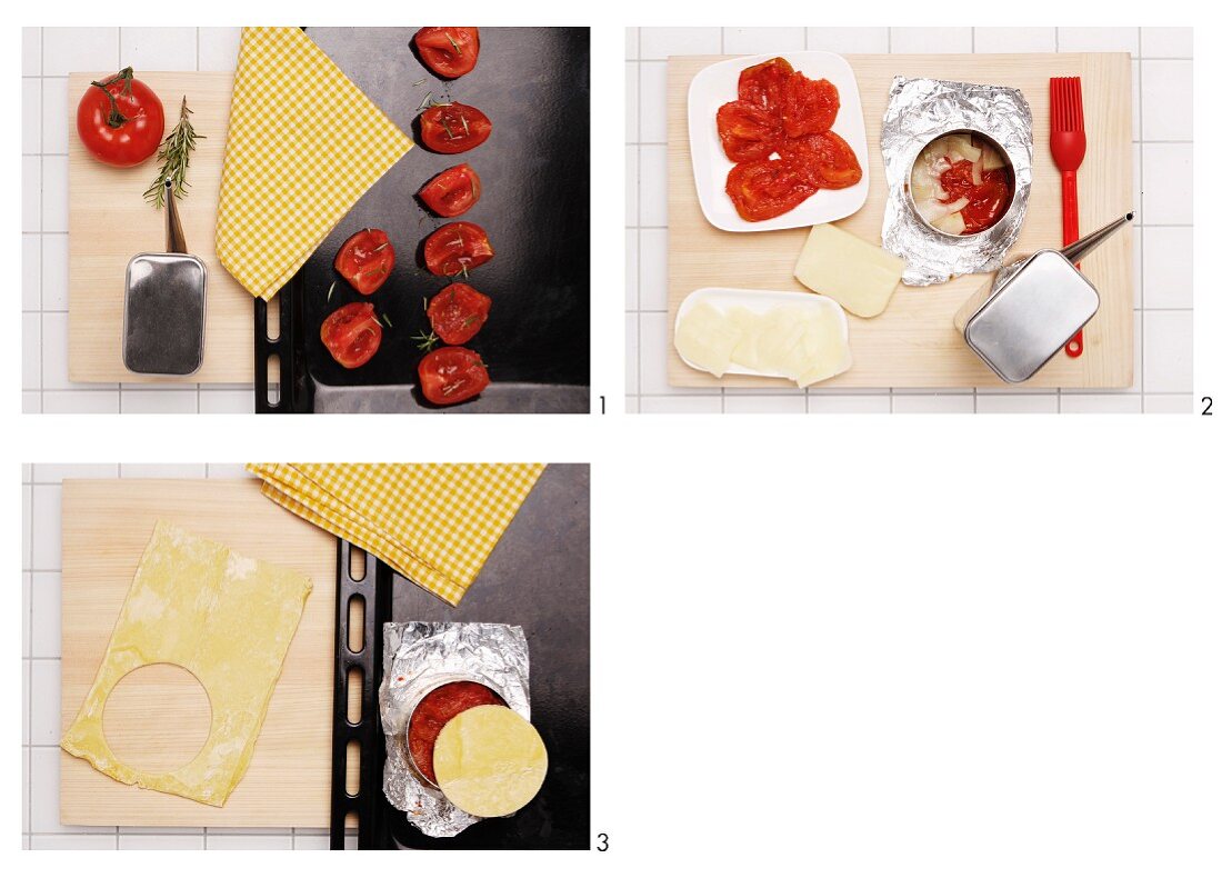 How to make a layered tomato and mozzarella tartlet