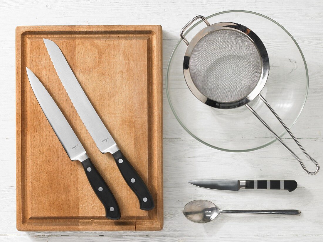 Kitchen utensils for making bread rolls with ricotta