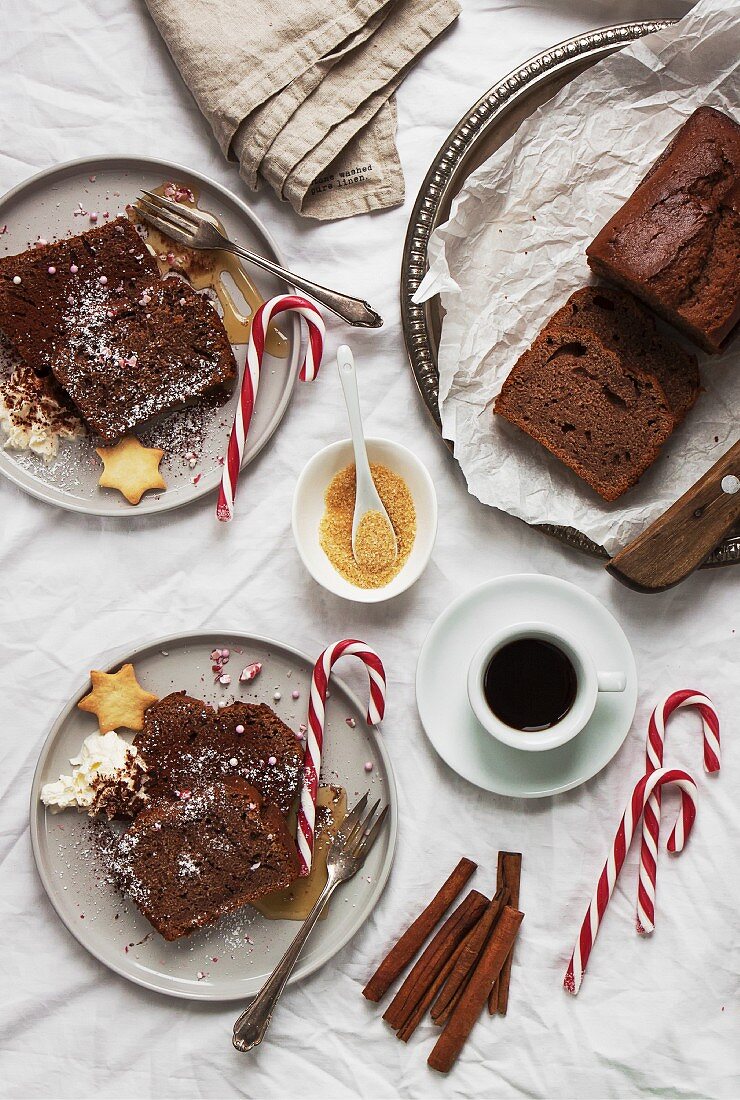 Yoghurt sponge cake with cocoa and spices (Christmas)