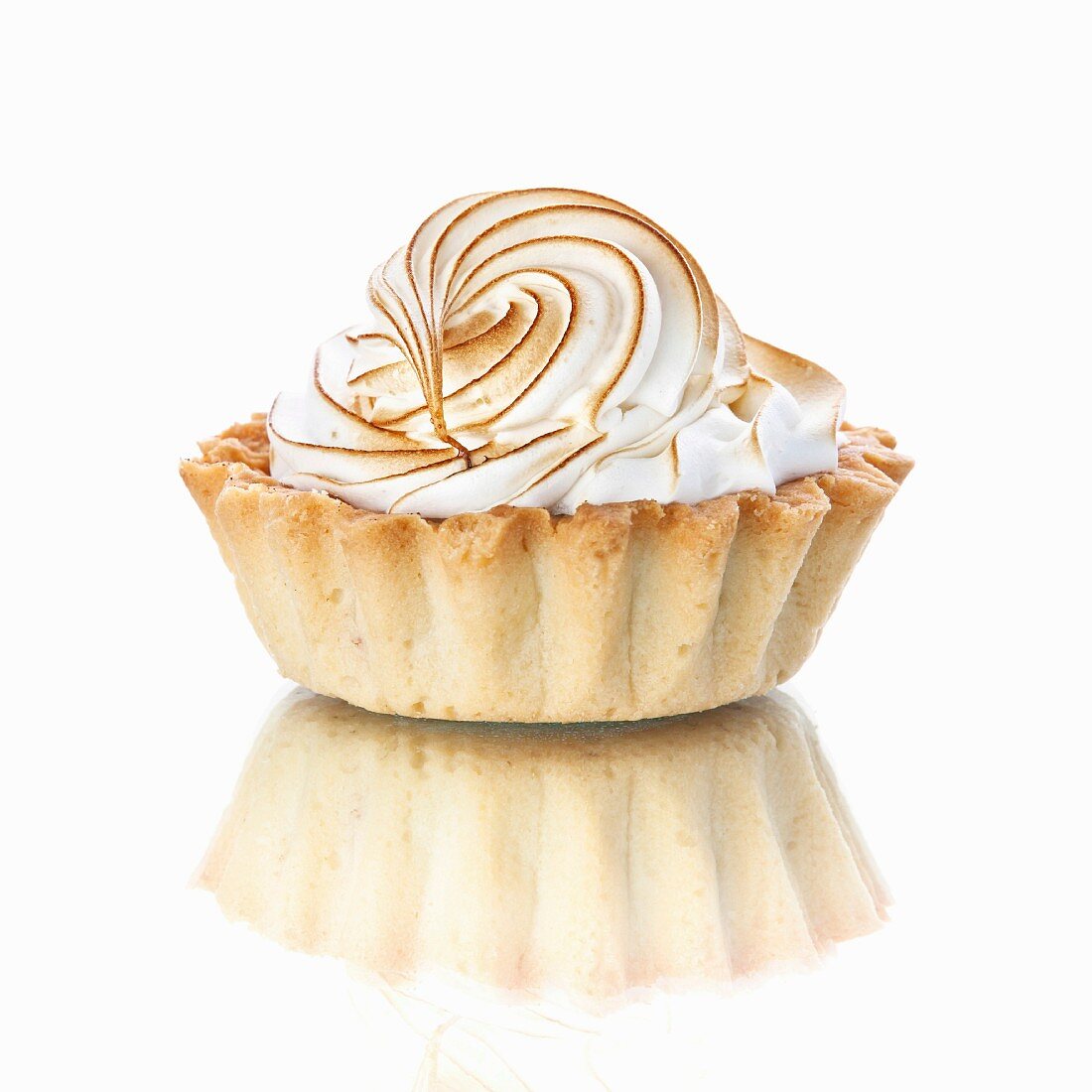 Vanilla beige Cupcake on white background
