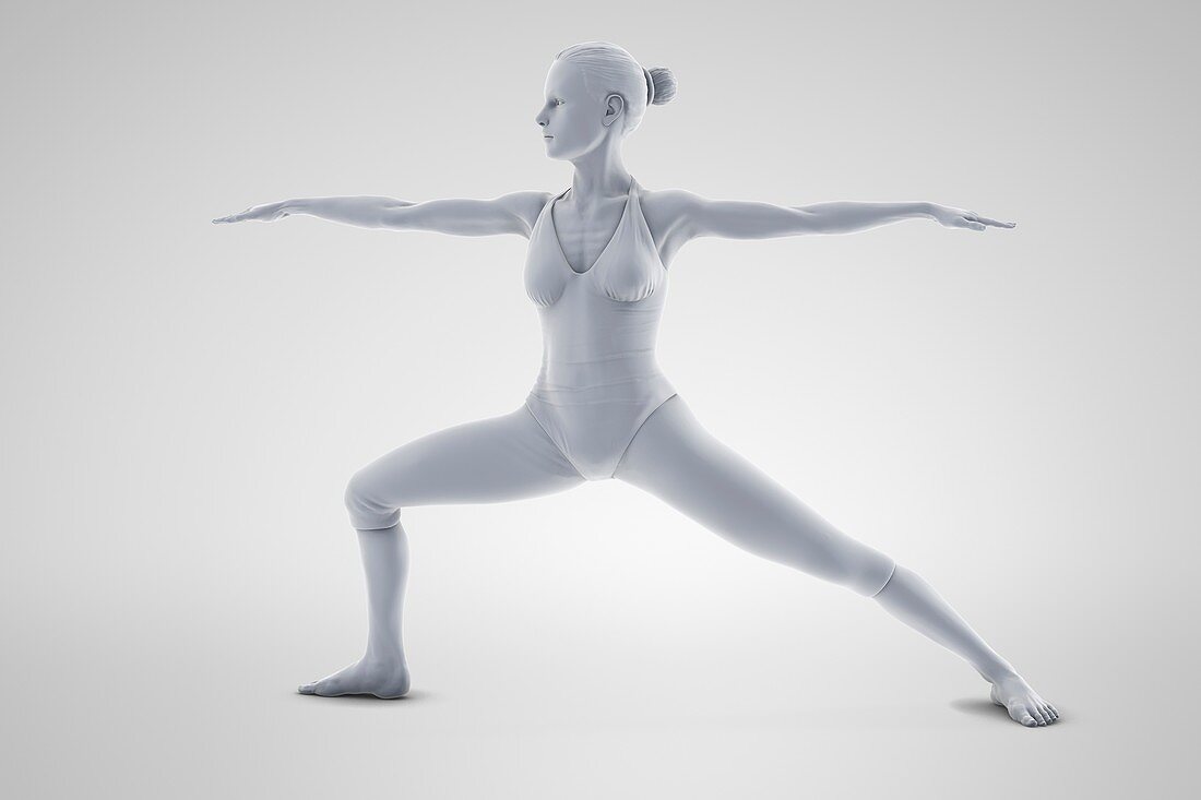 Yoga Warrior II Pose, artwork