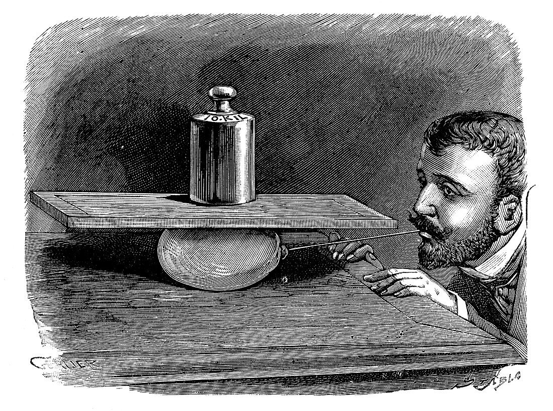 Gas pressure experiment, 19th century