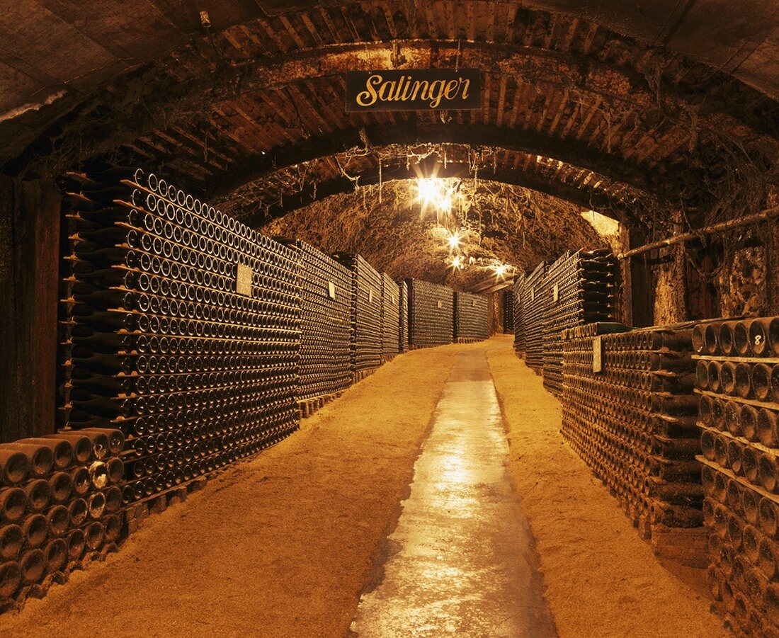 Salinger-Flaschen im riesigen Keller von Seppelt, Australien