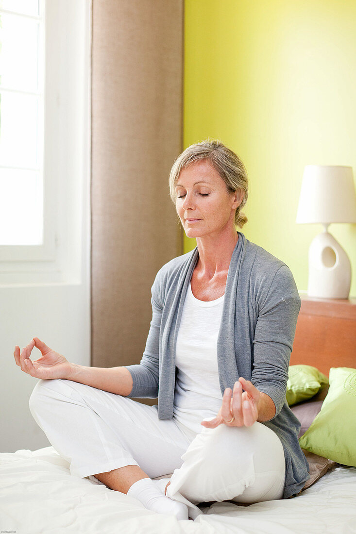 Woman practicing yoga