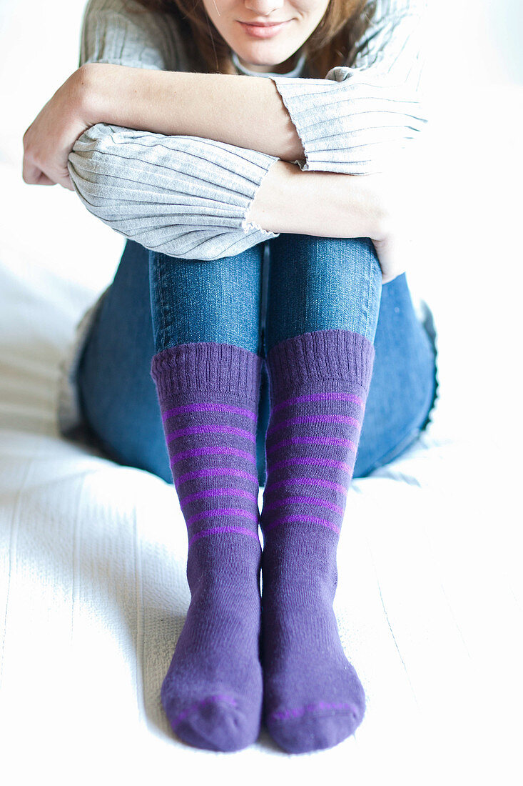 Woman wearing socks