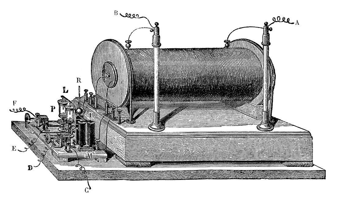 Ruhmkorff coil, 19th century