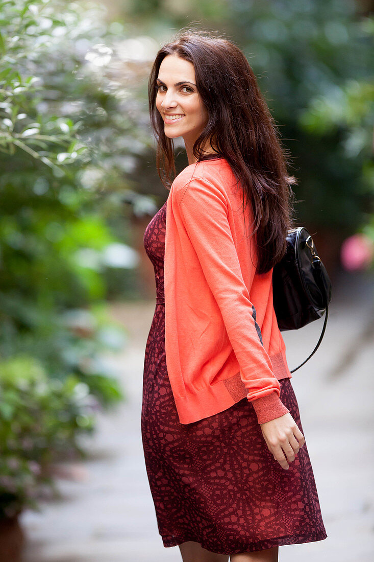 Woman walking down the street