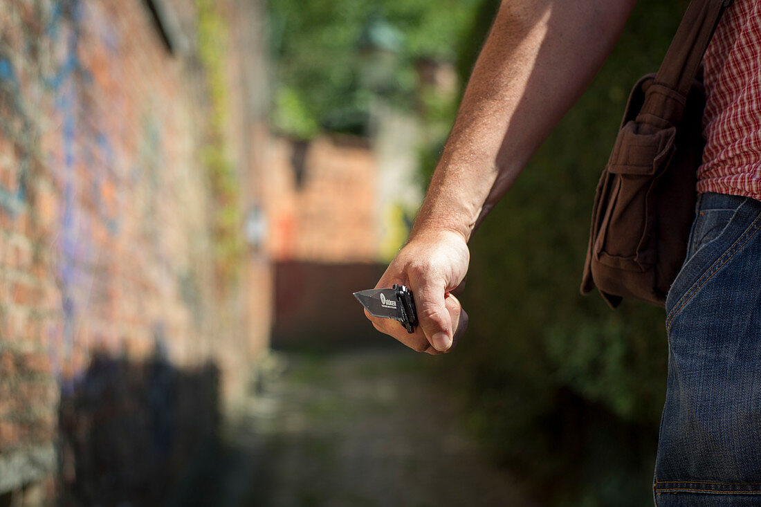 Knife crime, conceptual image