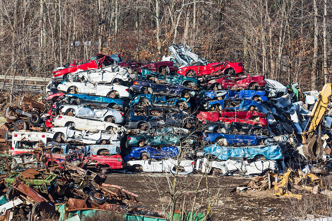 Scrap yard, Pennsylvania, USA