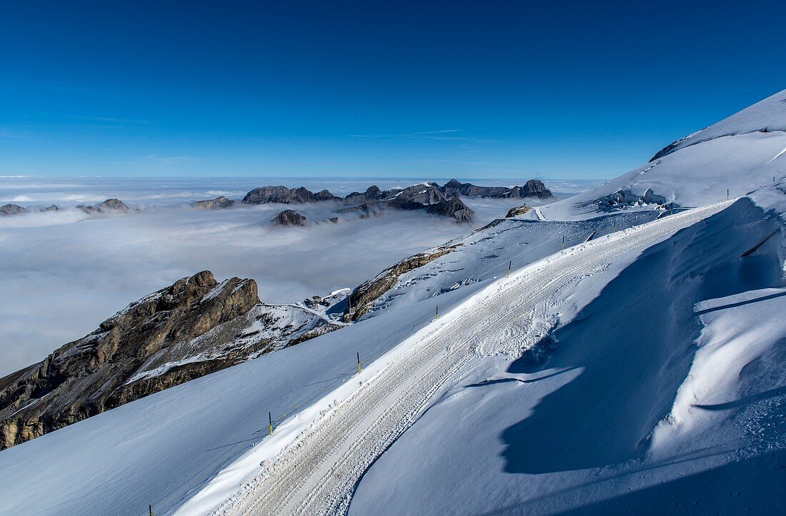 Snow-covered Alps, Switzerland