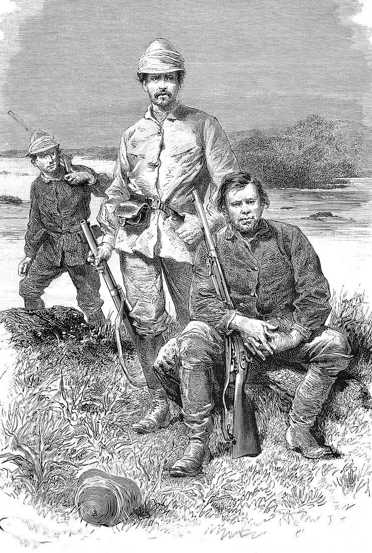 Edouard Pokock, Frank Pokock and Frederic Barker, explorers