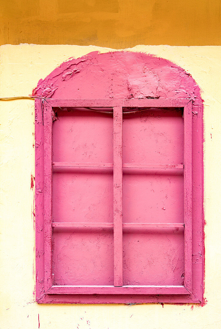 Pink window shutters