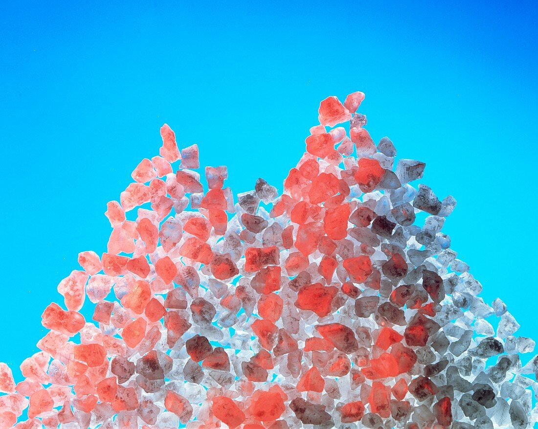 Macrophotograph of salt crystals