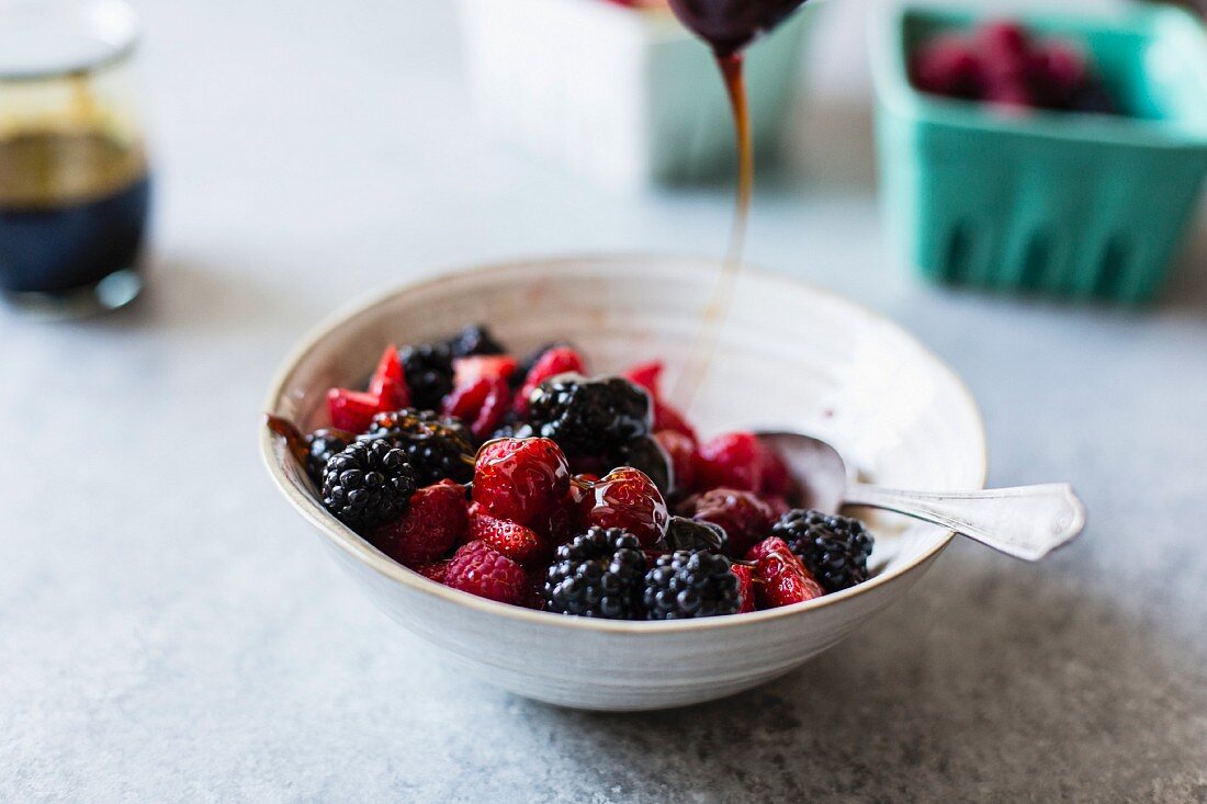 Summer berries in a bowl