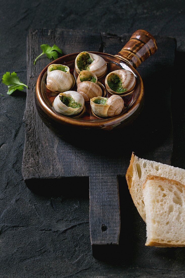 Escargots de Bourgogne (Schnecken mit Kräuterbutter, Frankreich)