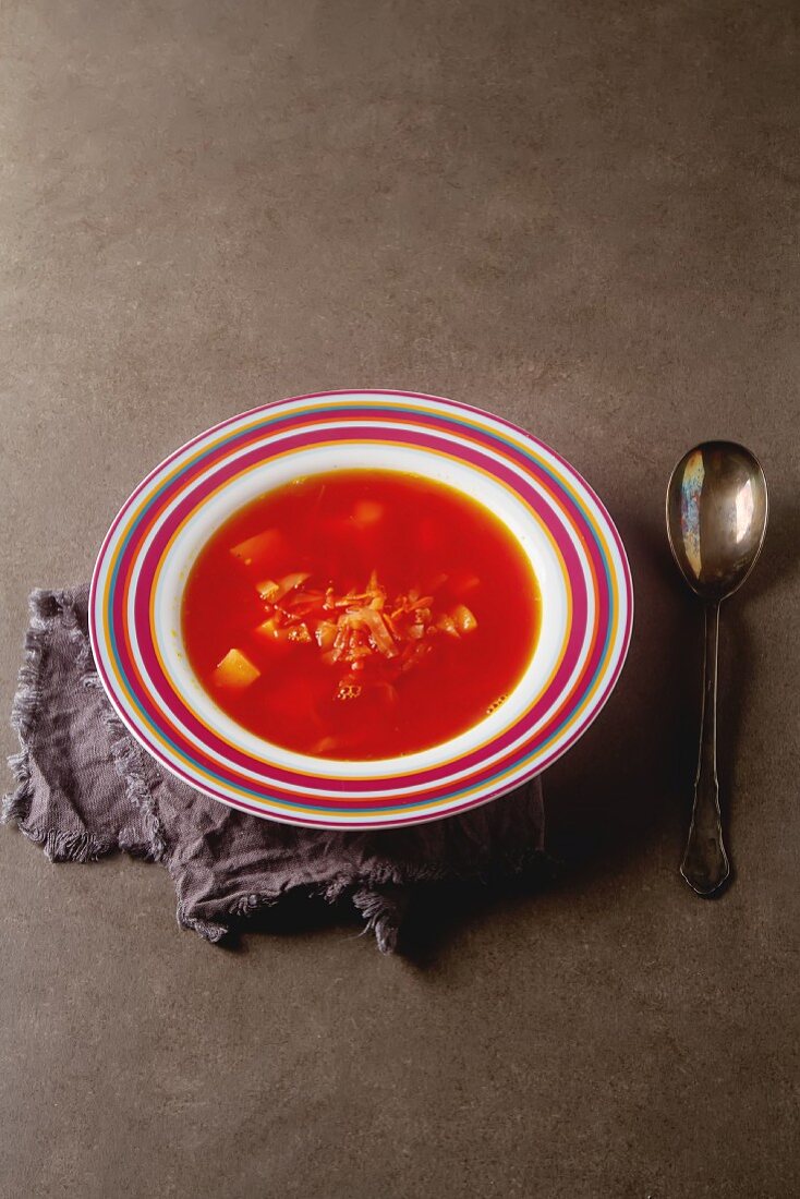 Borscht (Beetroot soup, Russia)