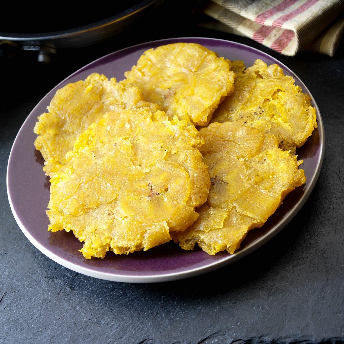 Tostones, twice fried plantains