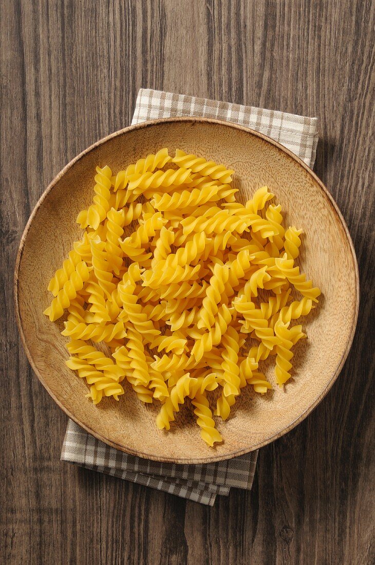 Fusilli auf Teller