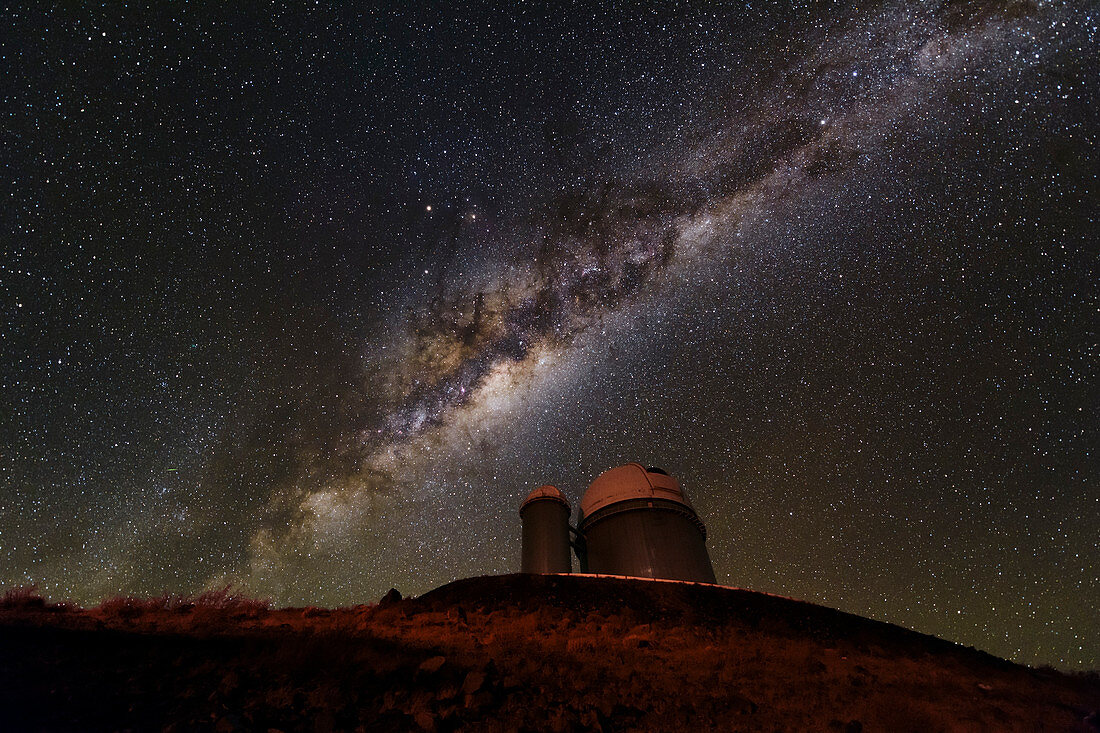 Milky Way over dome at La Silla Observatory