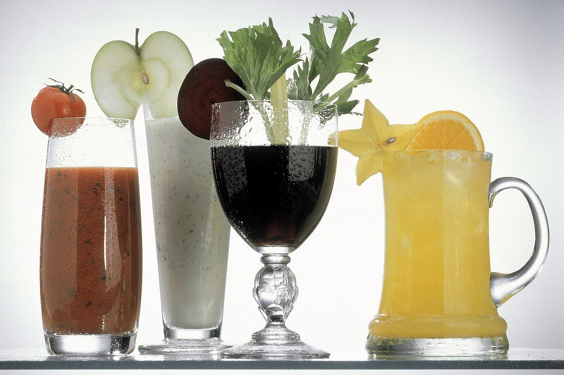 Assorted Vegetable and Fruit Juices