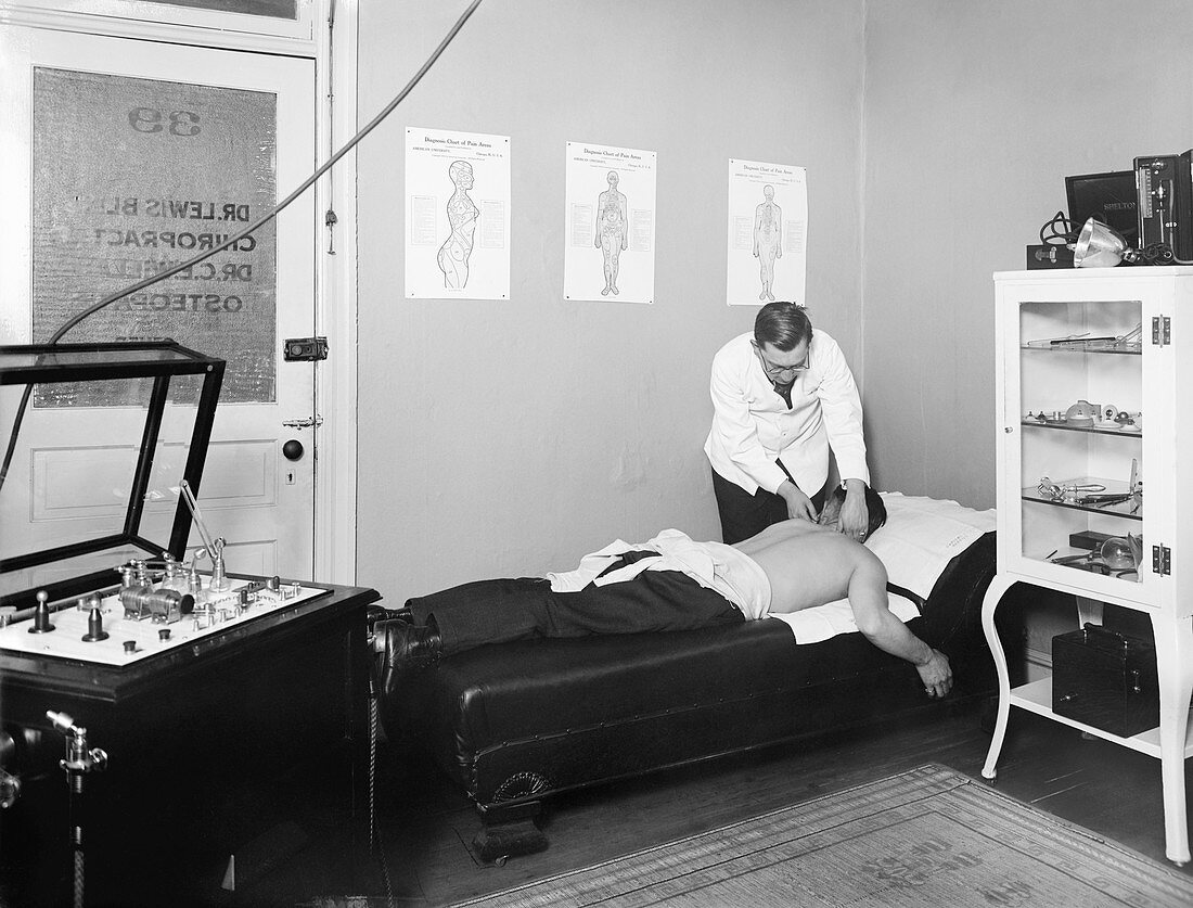 Chiropractor, America, circa 1920