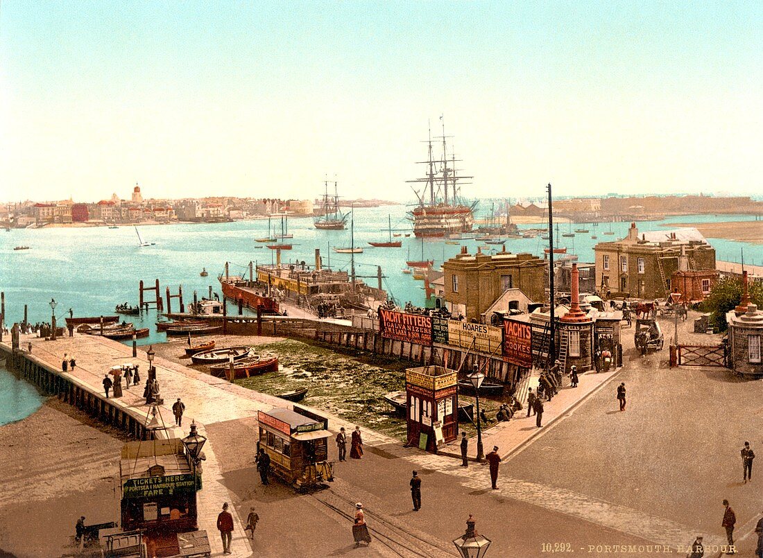 Portsmouth Harbour, UK, 1890s