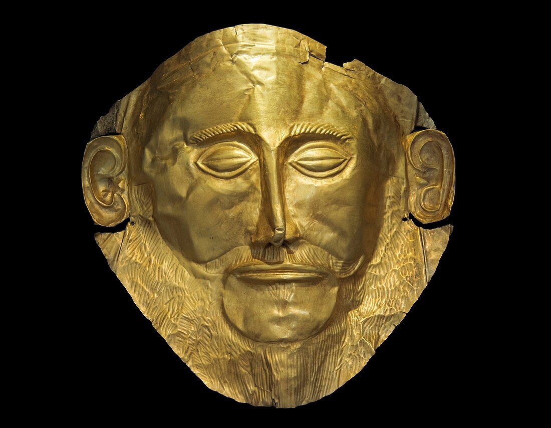 The golden mask of Aggamemnon.
