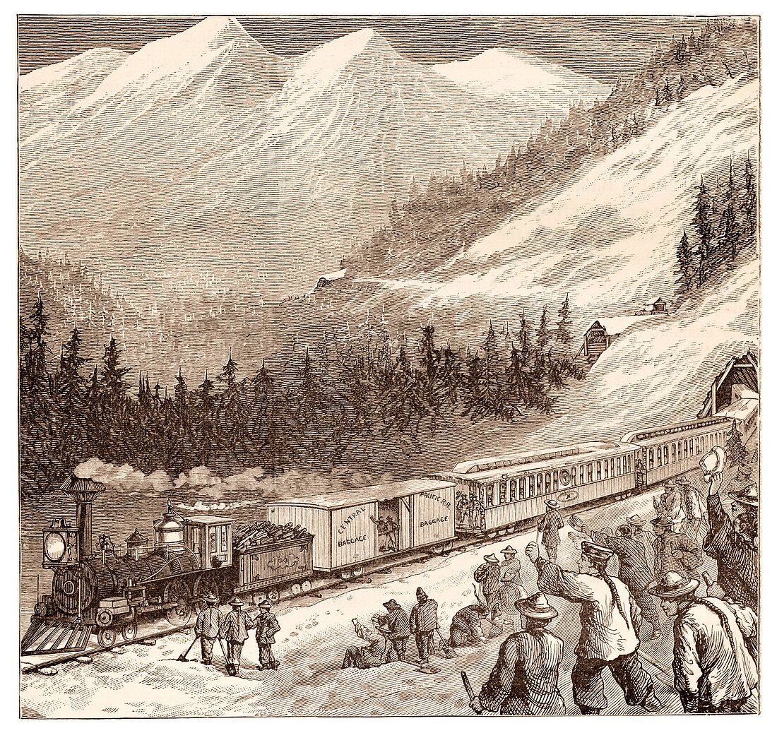 Chinese railroad workers in Sierra Nevada