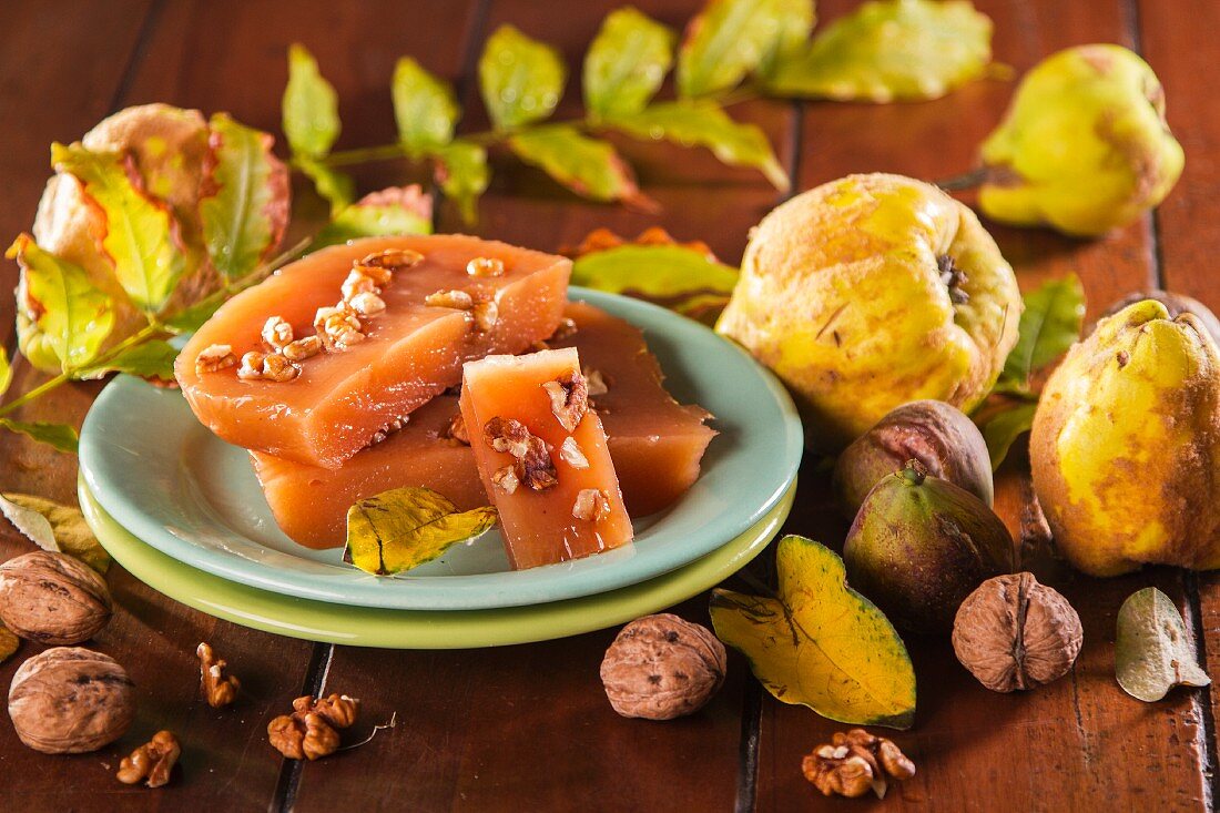 Quince cheese with walnuts