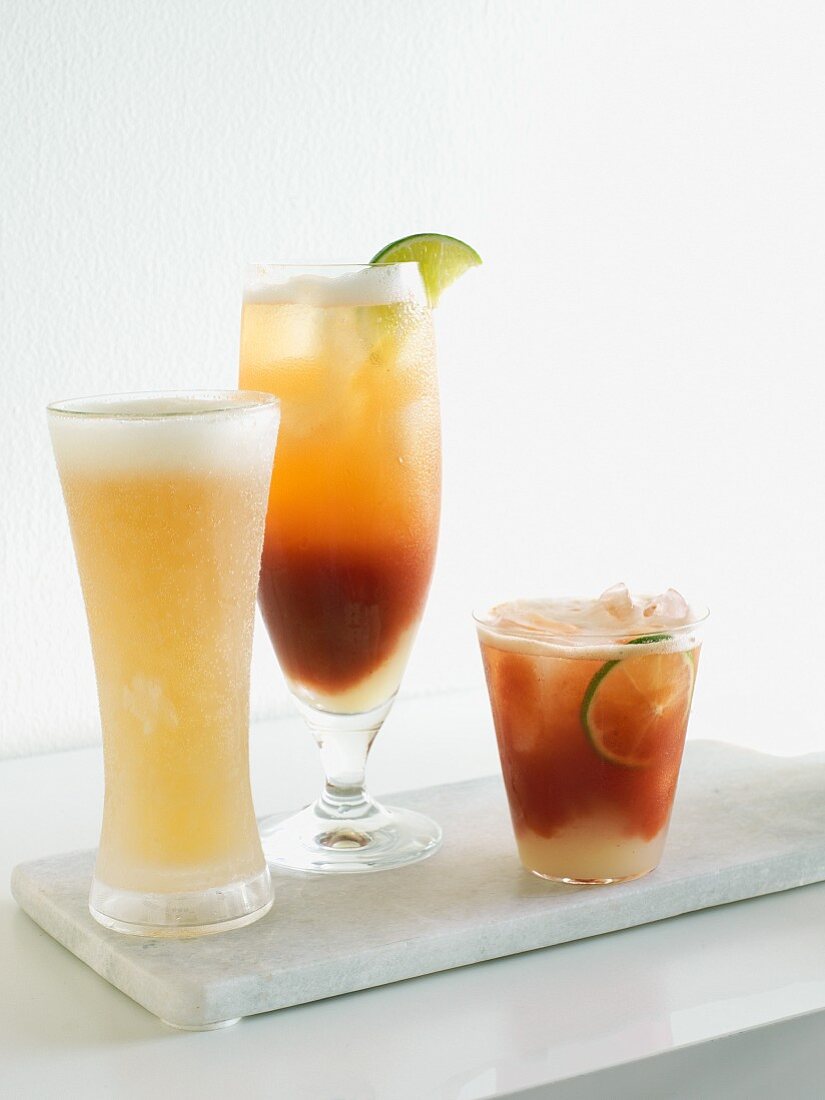 Beer and michelada cocktails