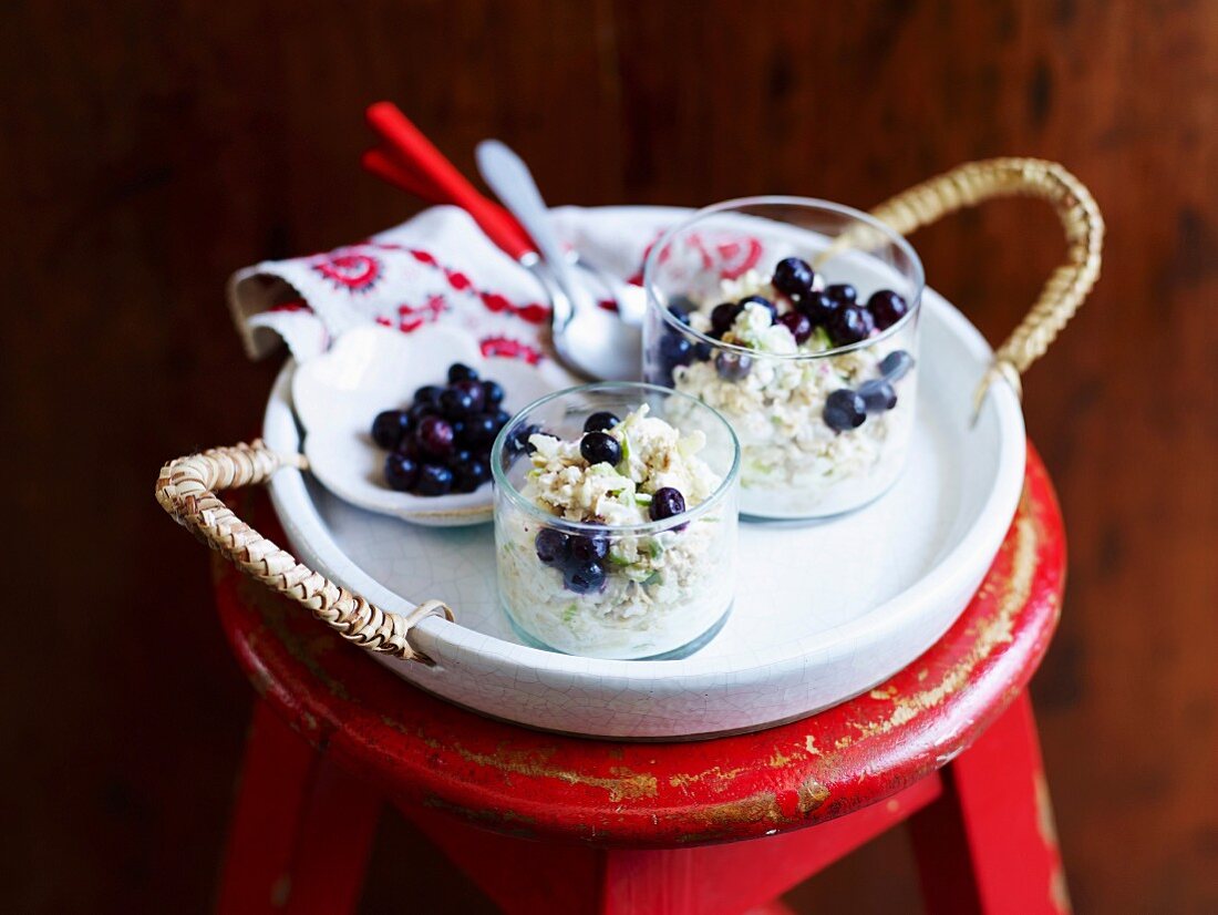 Bircher Müsli mit Heidelbeeren