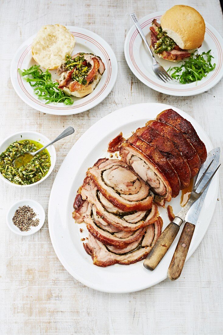 Porchetta mit grüner Salsa