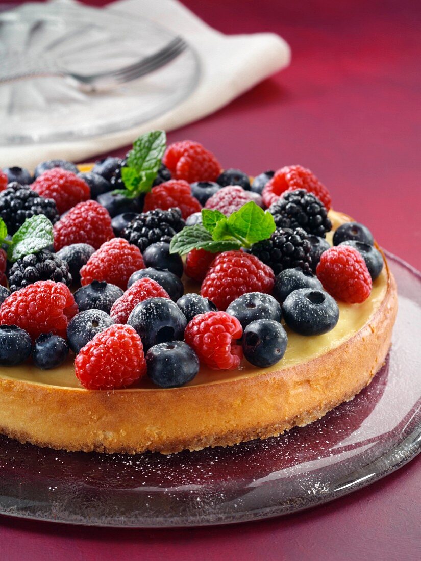 Cheesecake with summer fruit
