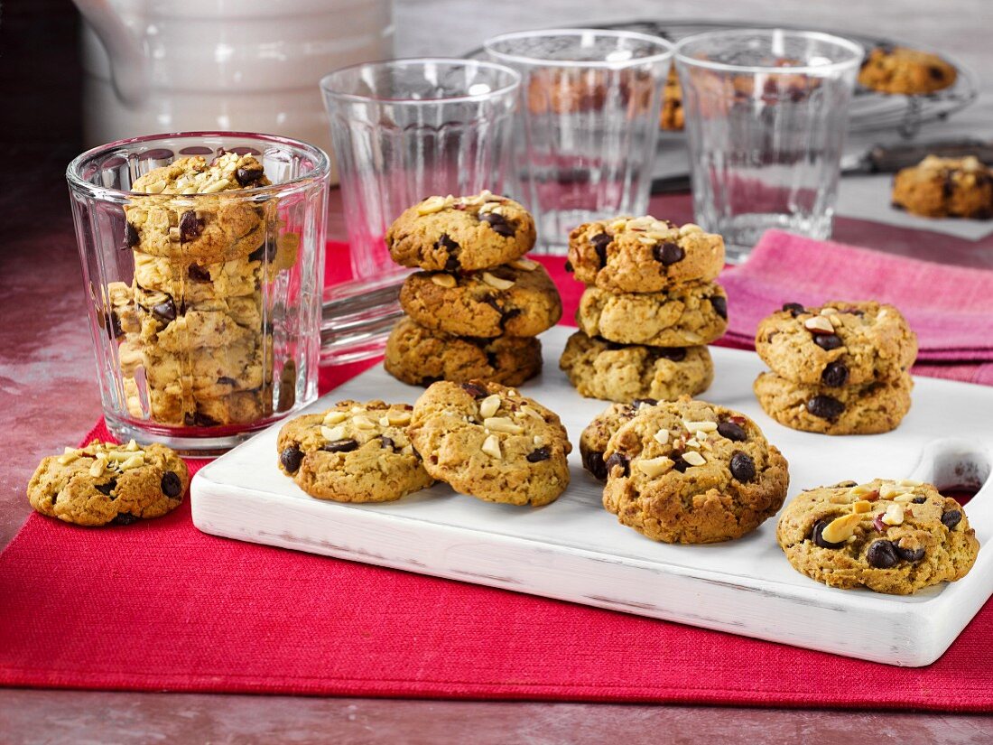 Chocolate chip peanut butter cookies