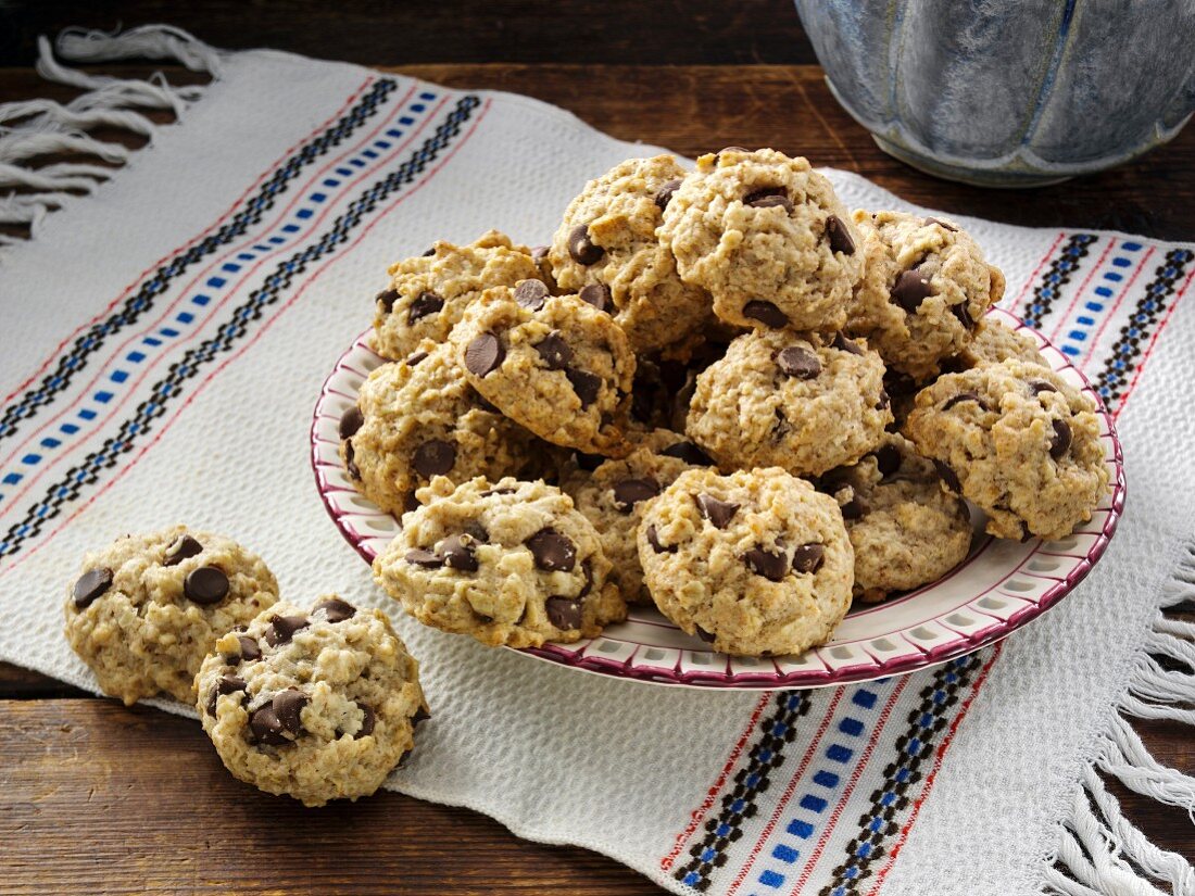 Cookies mit Haferflocken und Chocolate Chips