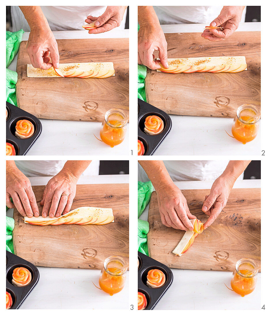 Baking Apple Rosette Pie