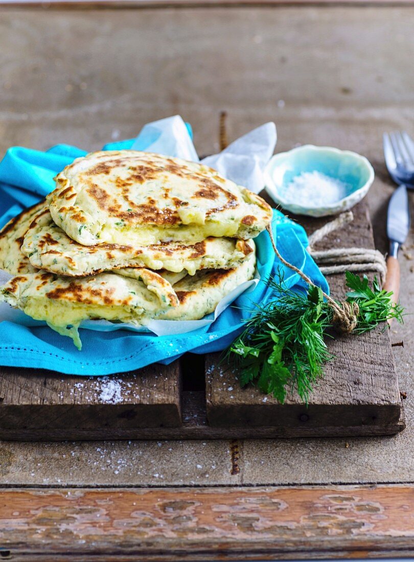 Cheese and Herb Flatbreads