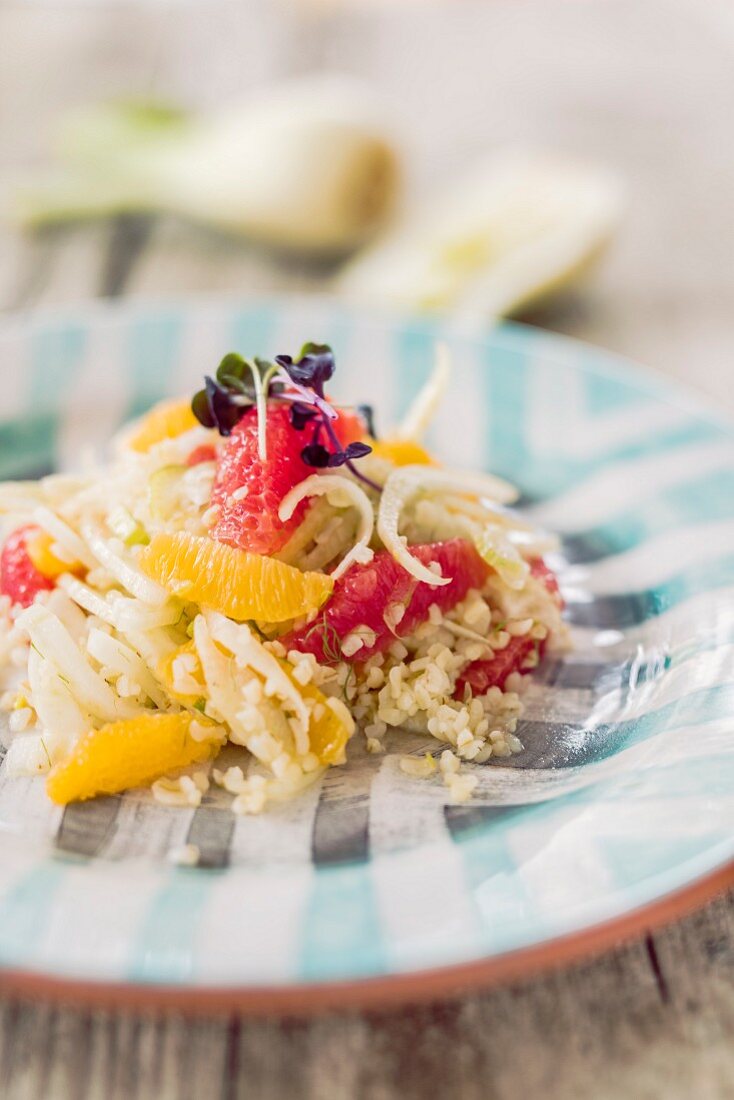 Bulgur-Fenchel-Salat mit Zitrusfrüchten