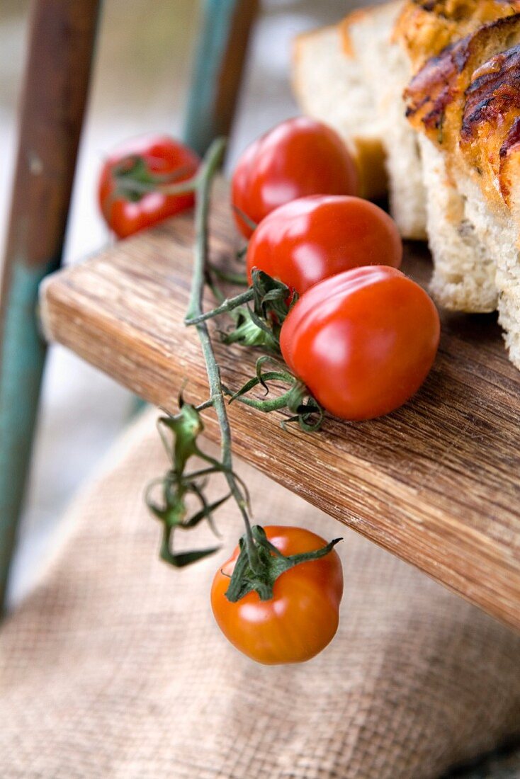 Tomatoes and bread