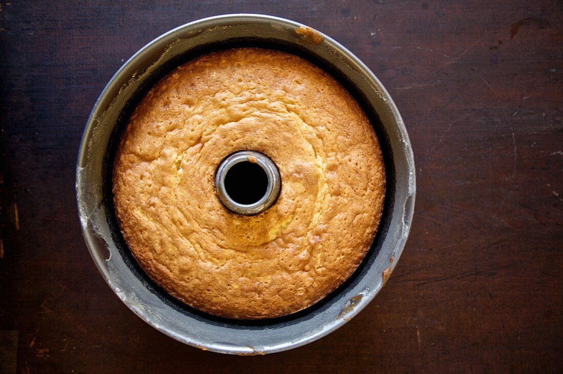 Pound Cake in a baking form