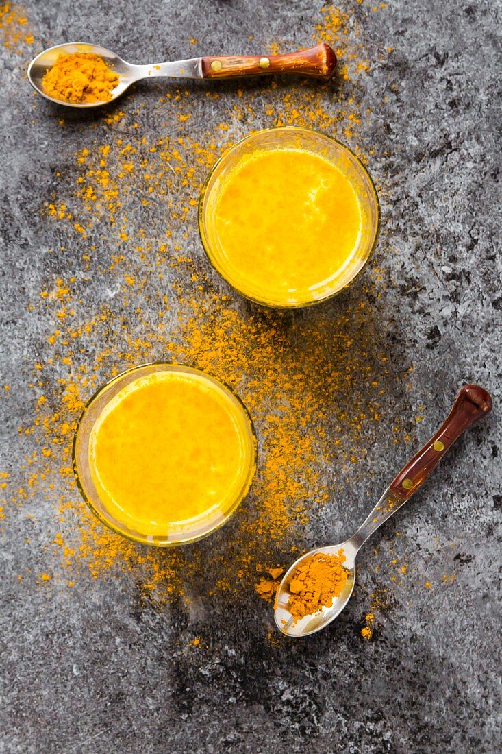 Golden milk with turmeric