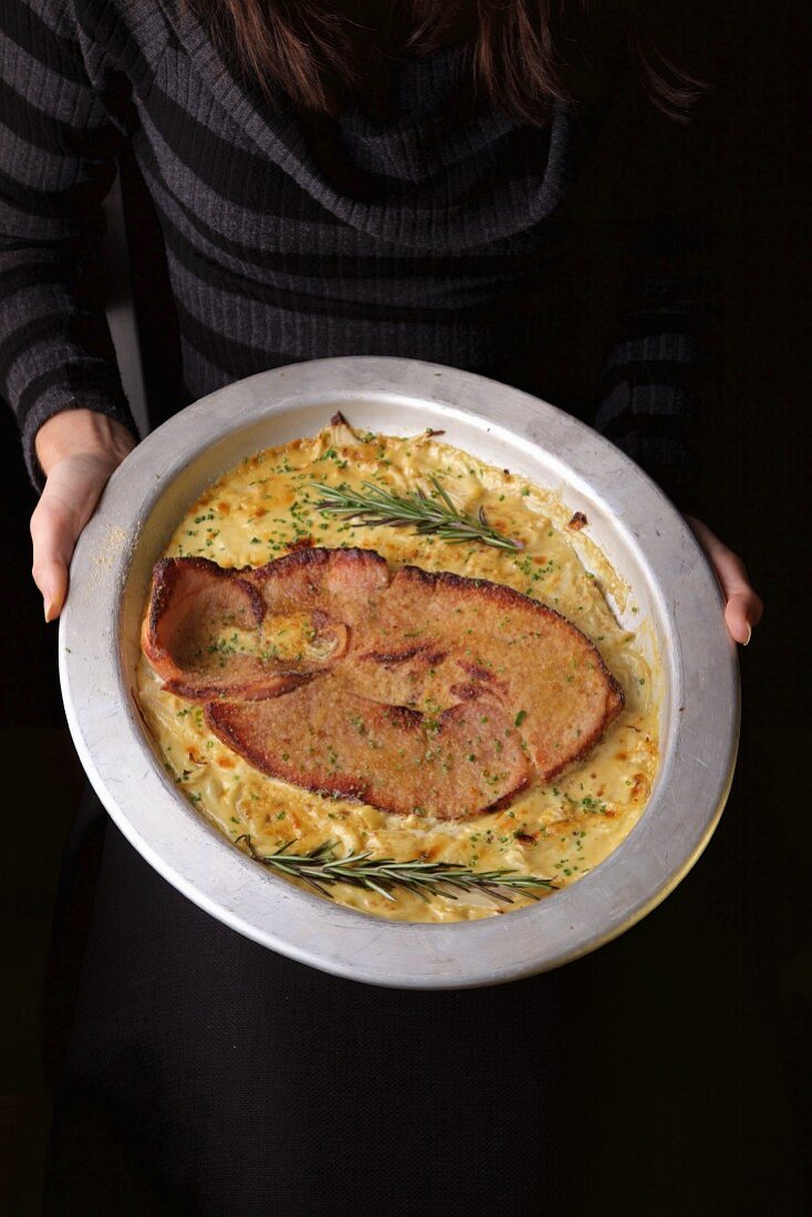 Schinkensteaks mit Haselnussbutter (USA)