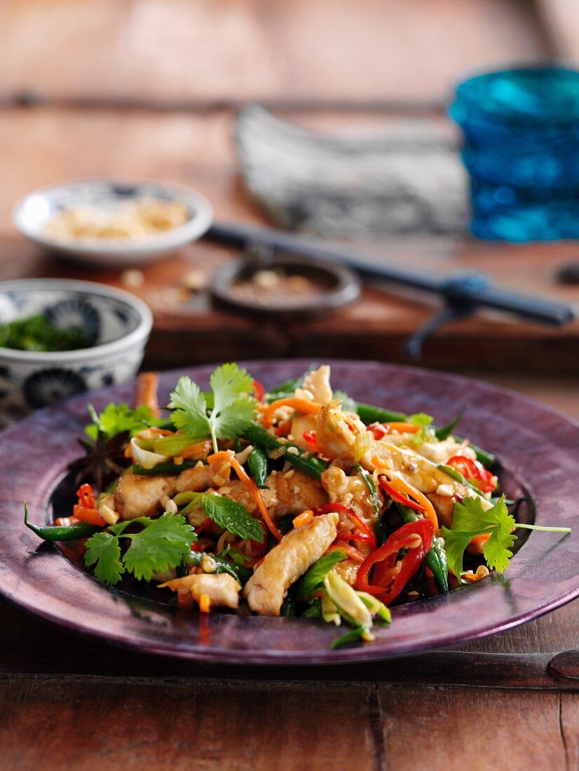 Crispy chicken with coriander and chilli (Vietnam)