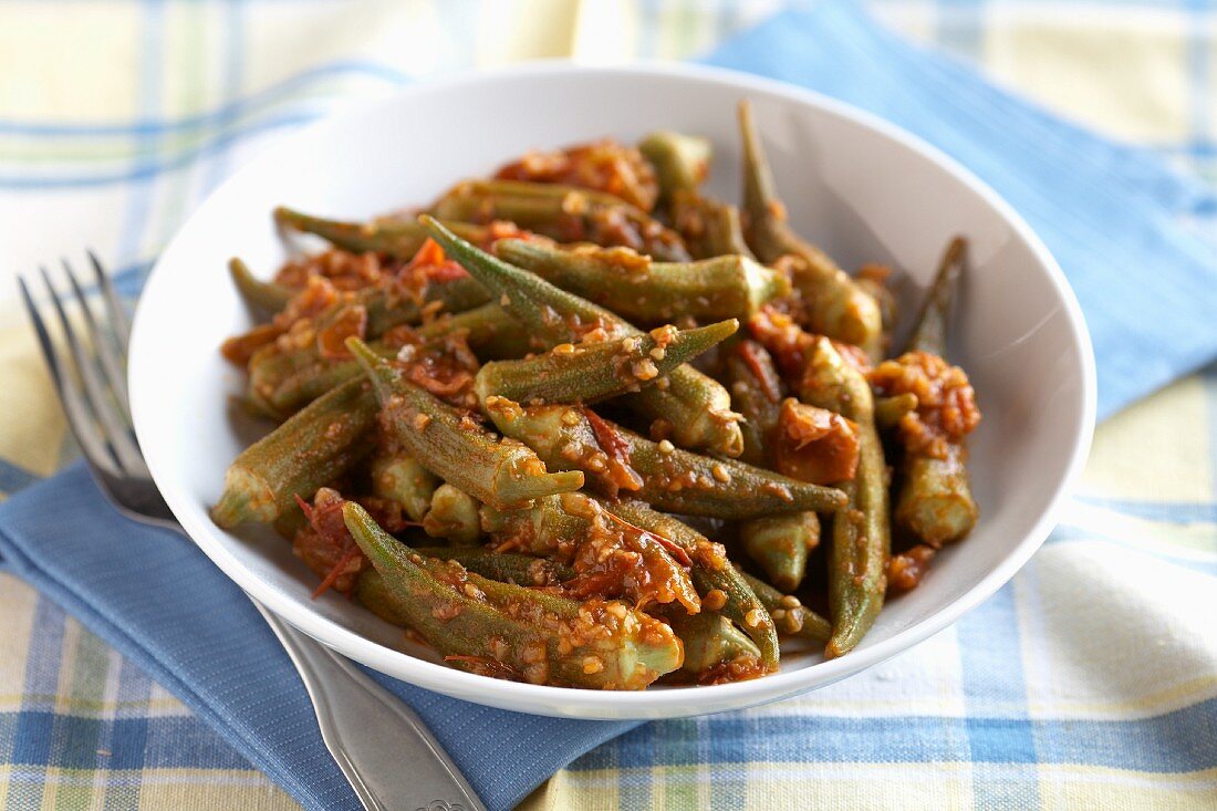 Okra with chilli sauce