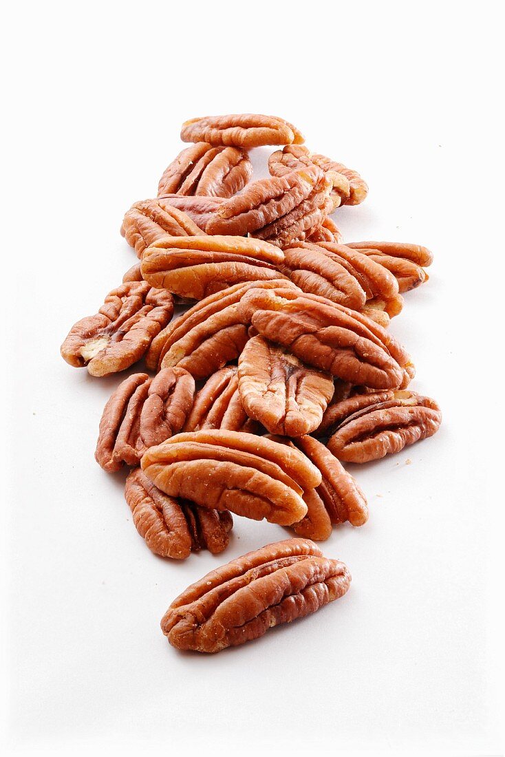 A pile of pecan nuts