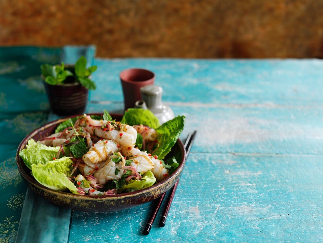 Fried squid with five spice powder