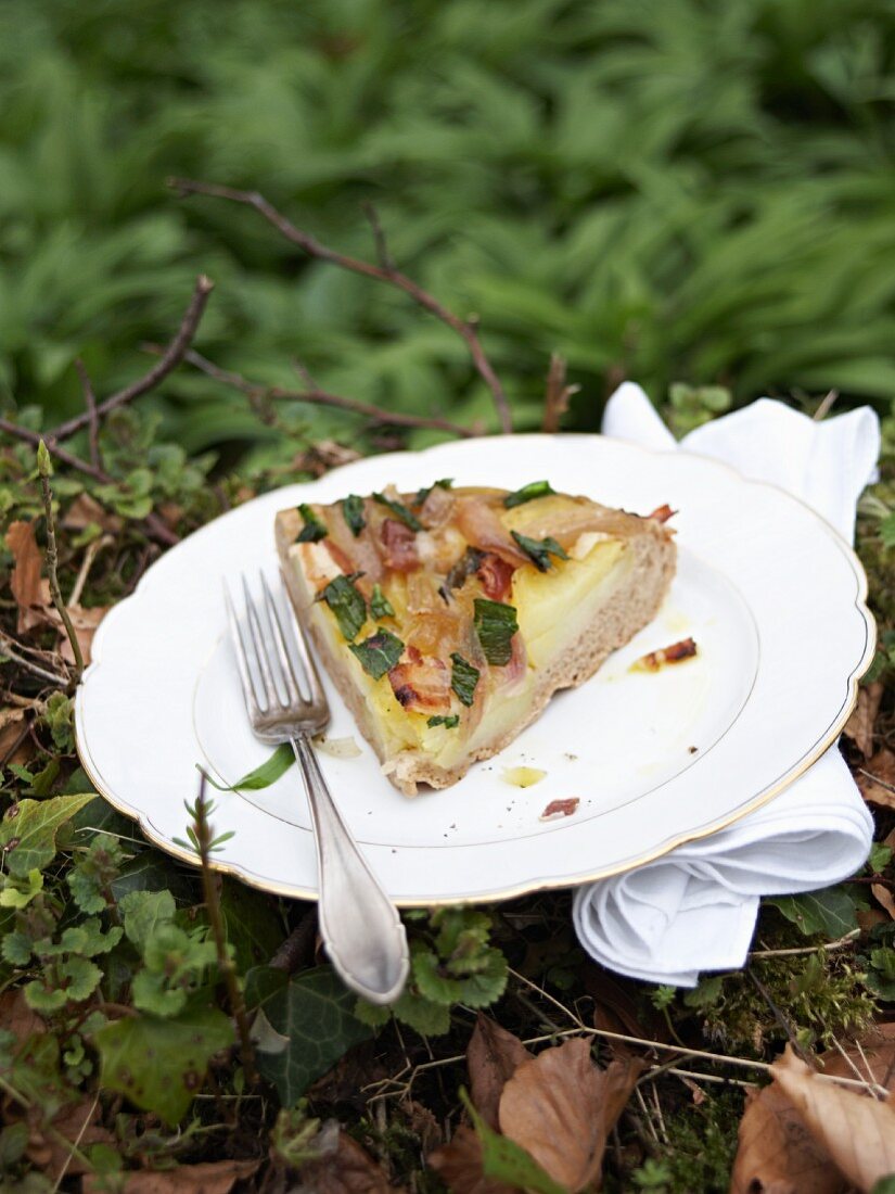 Upside-Down-Focaccia mit Bärlauch