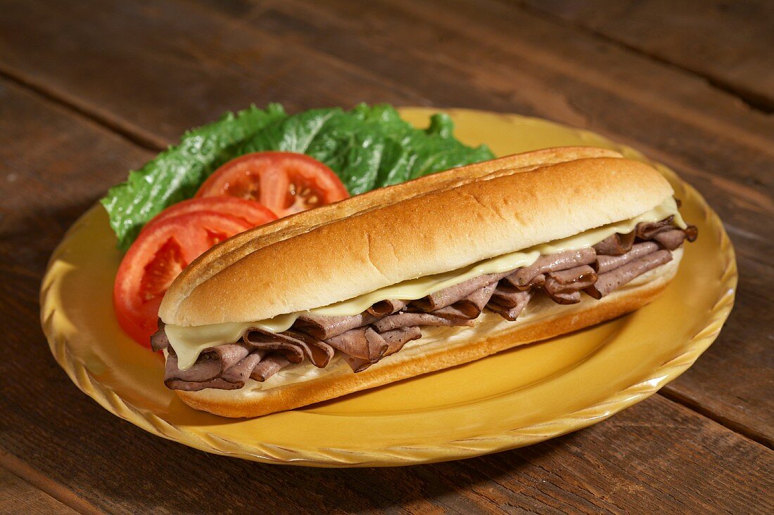 Po Boy sandwich with beef and cheese (USA)