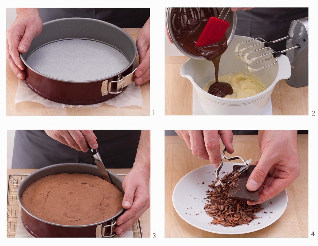 Schokoladen-Tortenboden aus Rührteig herstellen