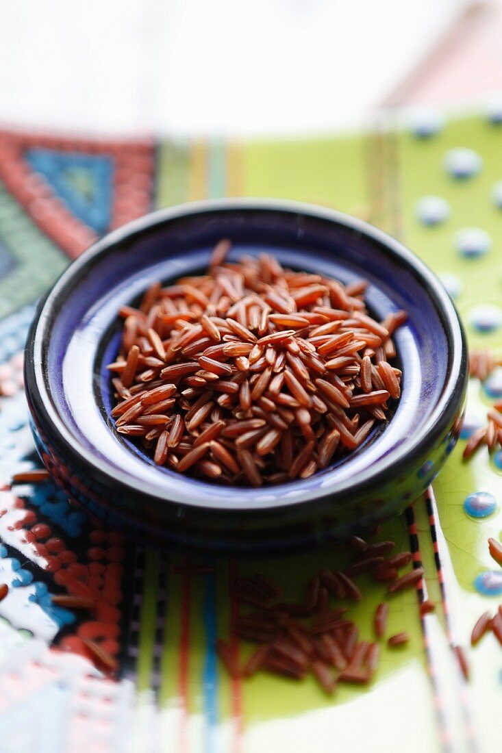 A bowl of red rice